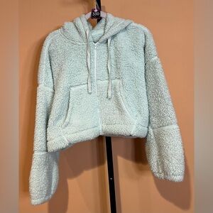 Cozy Cream Teddy Jacket with Hood